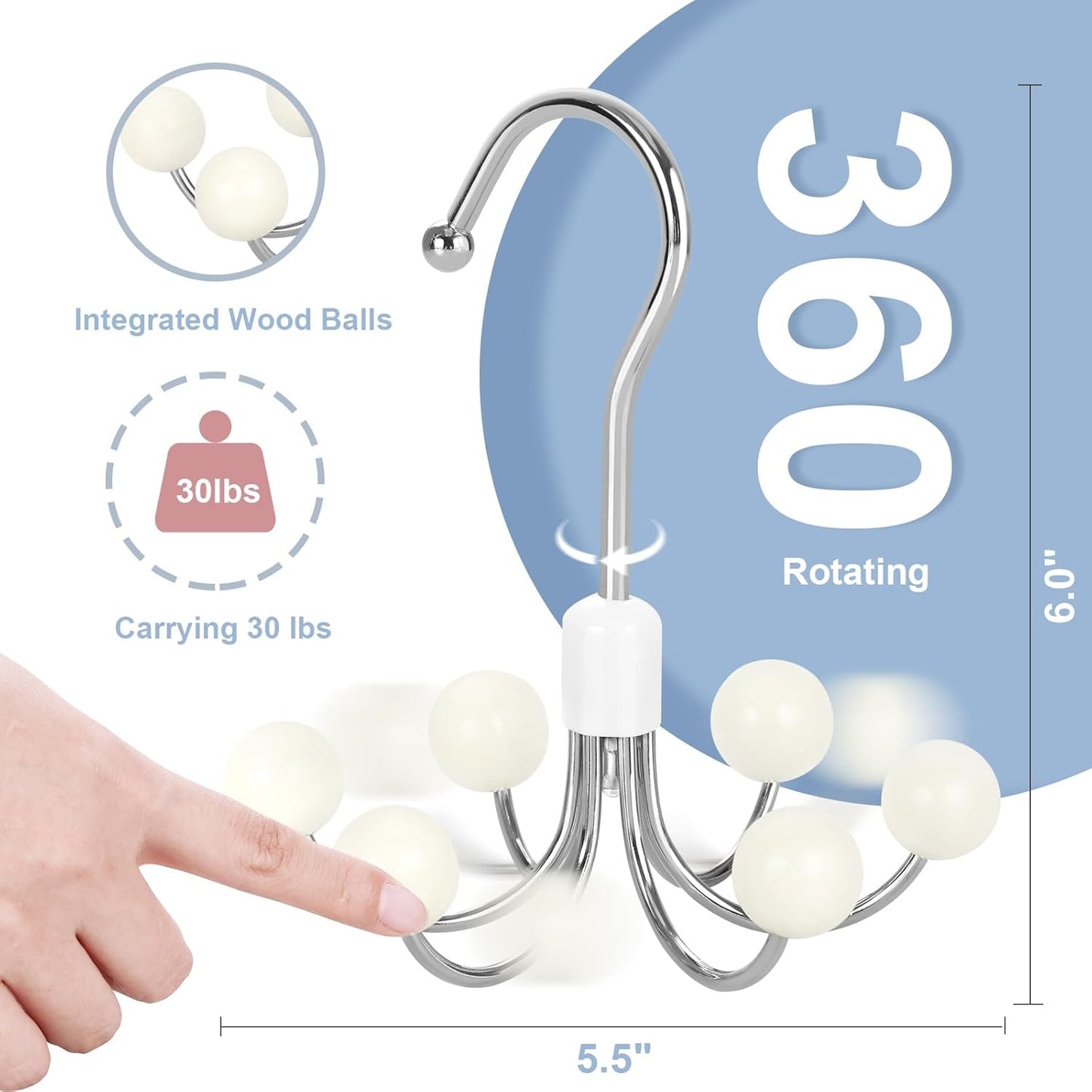 TOPIA HANGER Over The Door Hooks for Hanging, Hoodie Hangers V1258-DP02-F-241