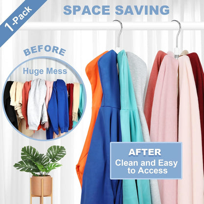 TOPIA HANGER Over The Door Hooks for Hanging, Hoodie Hangers V1258-DP02-F-241