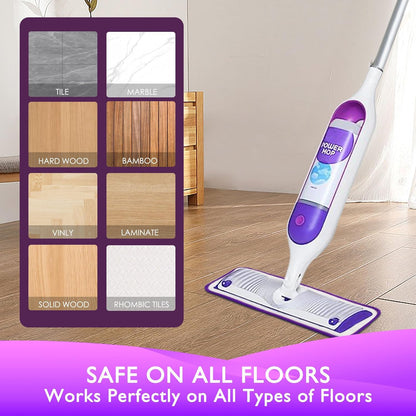 Reusable Power Mop Refills Pads Compatible with Swiffer PowerMop Mop 4 Pack & Reusable Duster Refill V1258-DP02-F-249