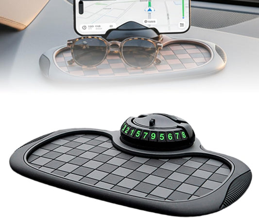 Mobile Phone Bracket Anti-Slip Mat, Multifunction Car Dashboard Mat with Temporary Parking Number, Large V1258-DP02-F-25