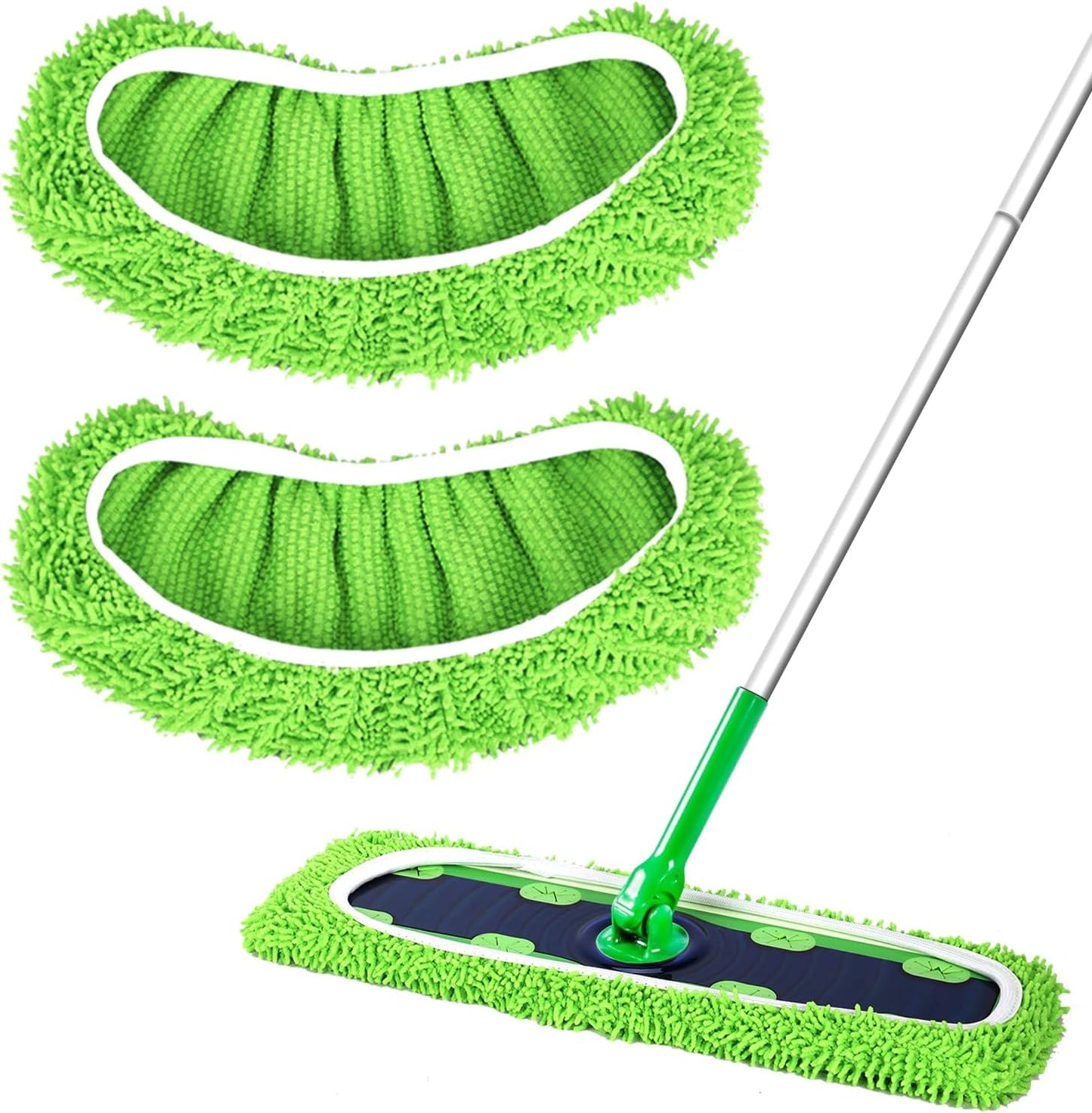 30 Count Disposable XL Dry Sweeping Cloths + 2 Pack Reusable Microfiber Mop Pads for Swiffer Sweeper XL Mop V1258-DP02-F-252