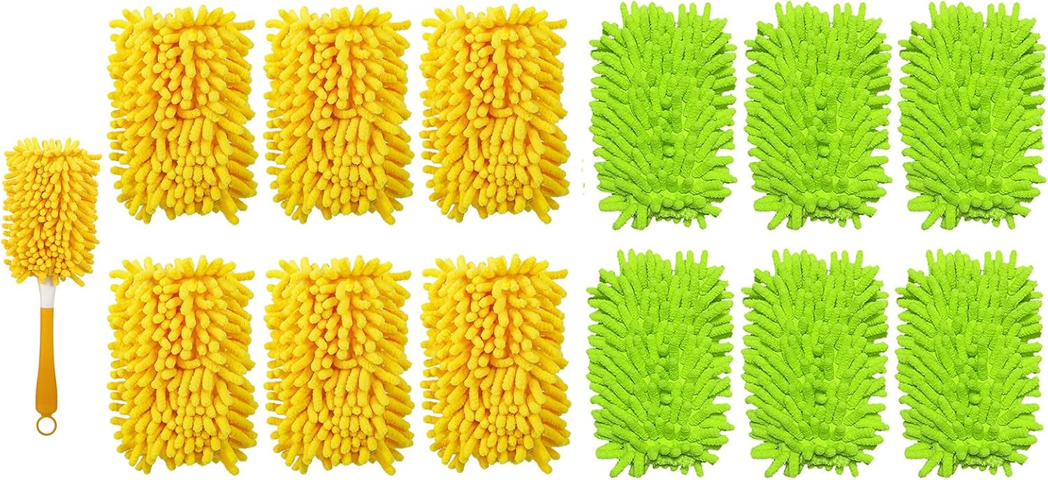 6+6 Reusable Duster Refill Compatible with Swiffer Hand Duster - 360 Heavy Duty Dusters Refills - Microfiber V1258-DP02-F-256