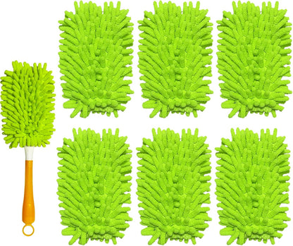 6+6 Reusable Duster Refill Compatible with Swiffer Hand Duster - 360 Heavy Duty Dusters Refills - Microfiber V1258-DP02-F-256