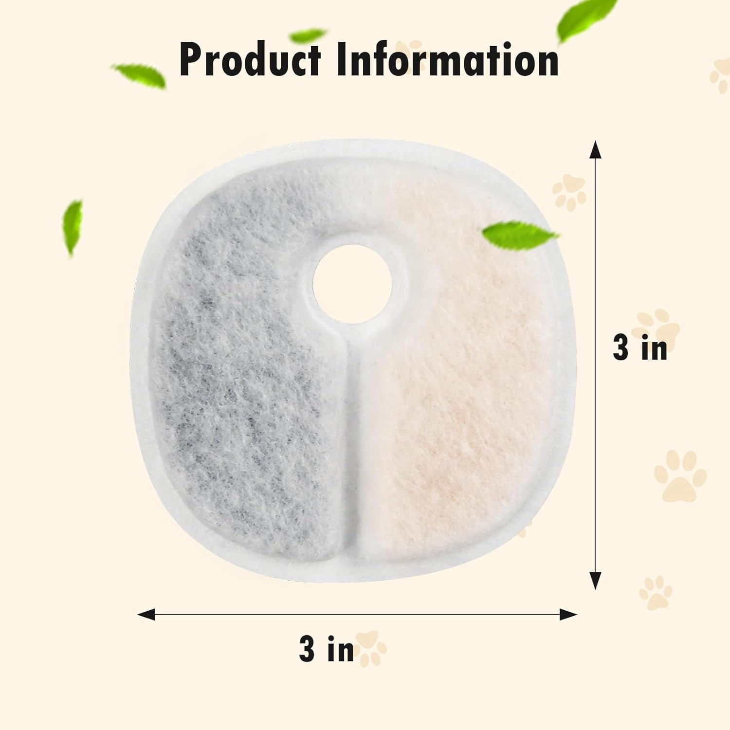 Filter Replacements Compatible with E1/E1+ Cat Fountain (2L/67oz), 16 Pack refills of 1 Year Set for Pet V1258-DP02-F-264