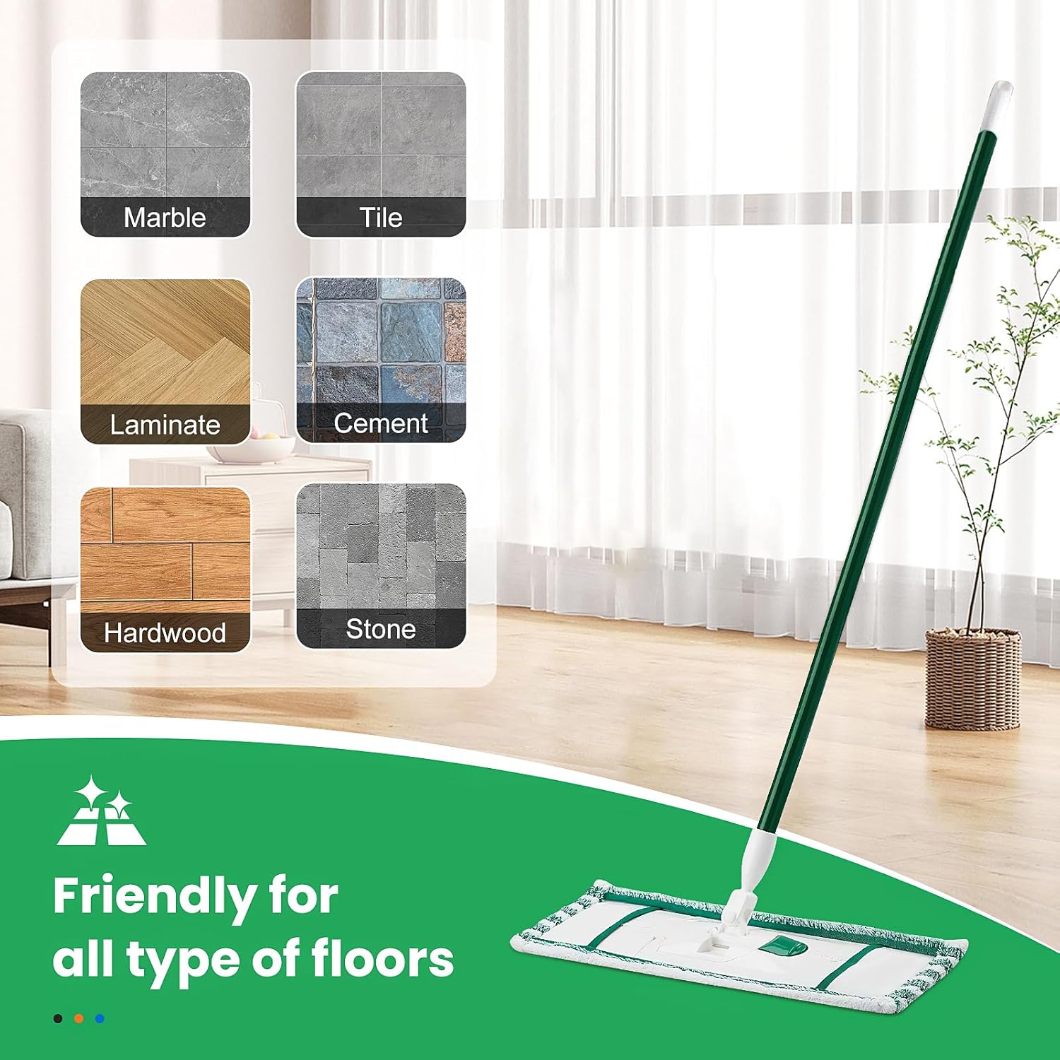 4 Pack Microfiber Mop Heads for Libman Microfiber Floor Mop, Mop Pads Refills for Libman Mop Head V1258-DP02-F-268