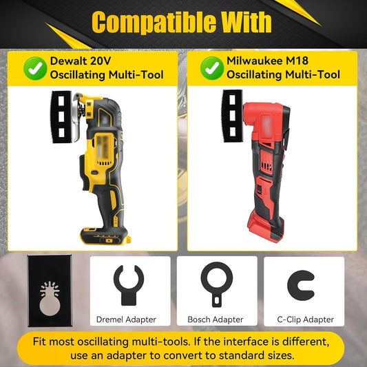 2 Pcs Square Slot Cutter, Drywall Outlet Cutter for Dewalt 20V & Milwaukee M18 Oscillating Multi-Tools, V1258-DP02-F-269