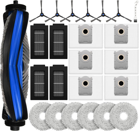 24 Pcs Replacement Parts for Ecovacs Deebot T50 Pro Omni / T50 Pro Omni Gen2 / T50 Omni Robot Vacuum, Include V1258-DP02-F-271