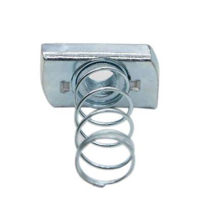(100) Strut Channel Nuts, 3/8-16 Spring Channel Nuts with Zinc Electroplate Finish, Long Spring Nuts Great V1258-DP02-F-285