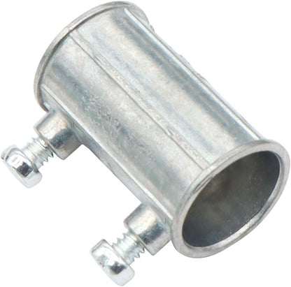 Xadnitu 30 Pieces 1/2" EMT Set Screw Type Conduit Coupling, Metallic Die-Cast Conduits Fitting for Factory, V1258-DP02-F-289