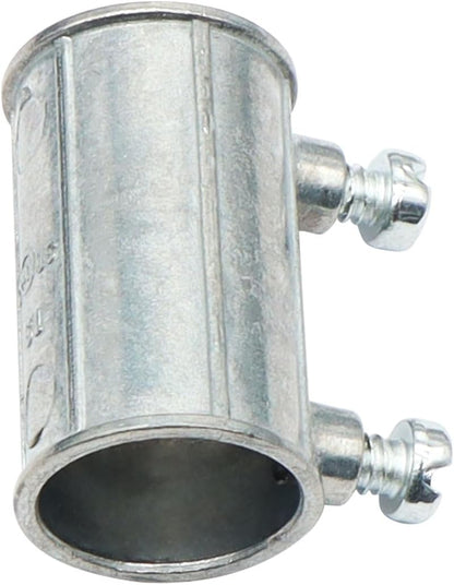 Xadnitu 30 Pieces 1/2" EMT Set Screw Type Conduit Coupling, Metallic Die-Cast Conduits Fitting for Factory, V1258-DP02-F-289