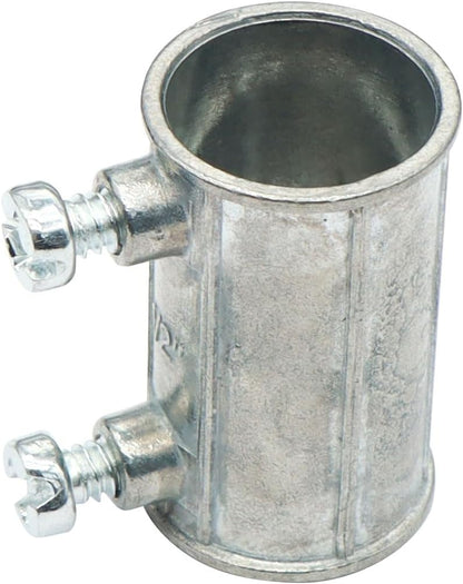 Xadnitu 30 Pieces 1/2" EMT Set Screw Type Conduit Coupling, Metallic Die-Cast Conduits Fitting for Factory, V1258-DP02-F-289