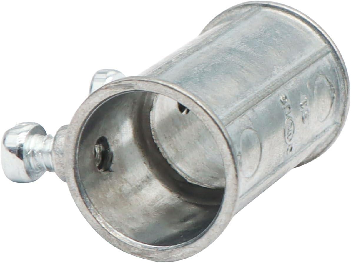 Xadnitu 30 Pieces 1/2" EMT Set Screw Type Conduit Coupling, Metallic Die-Cast Conduits Fitting for Factory, V1258-DP02-F-289