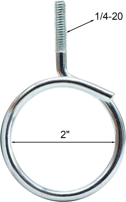 Xadnitu 100 Pieces 2" Diameter Threaded Bridle Rings, Heavy Duty Cable Support, Metal Ring Hangers for Low V1258-DP02-F-296