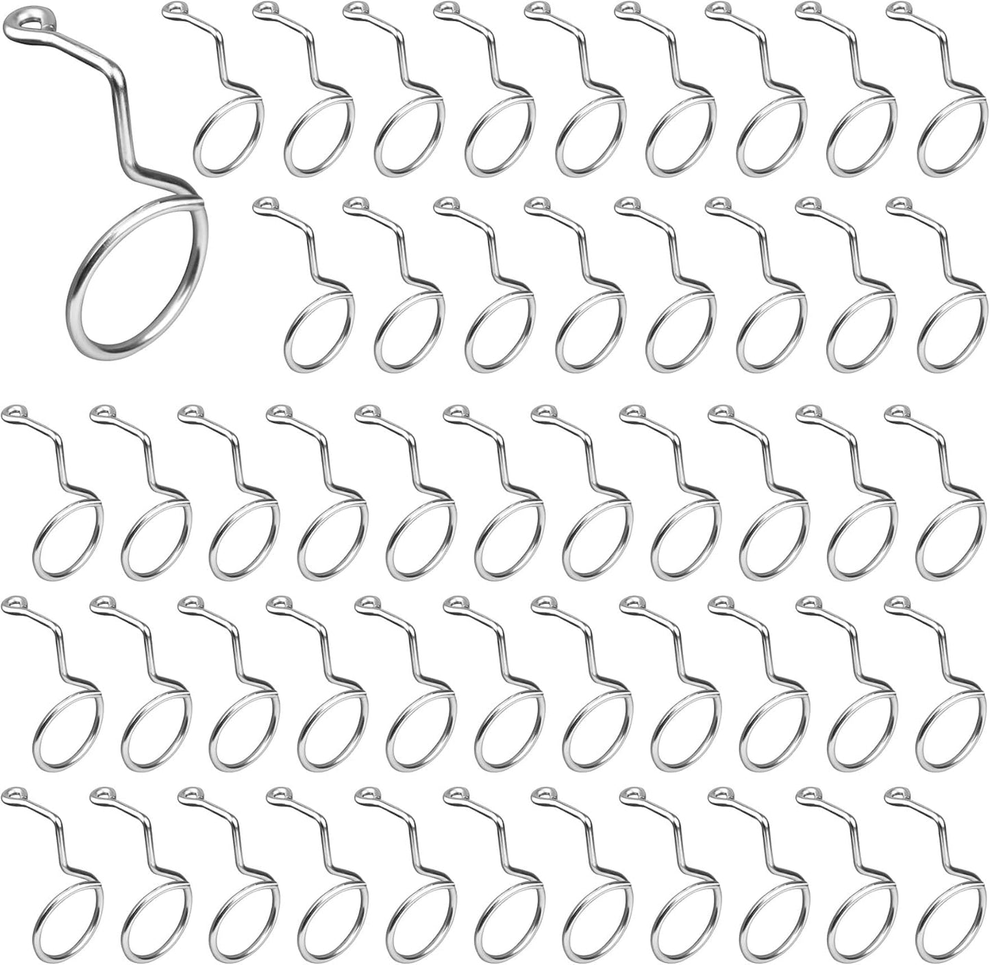 Xadnitu 50 Pieces 2" Diameter Screw Mount Bridle Rings, Heavy Duty Cable and Wire Support, Metal Cable Ring V1258-DP02-F-298