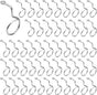 Xadnitu 50 Pieces 2" Diameter Screw Mount Bridle Rings, Heavy Duty Cable and Wire Support, Metal Cable Ring V1258-DP02-F-298