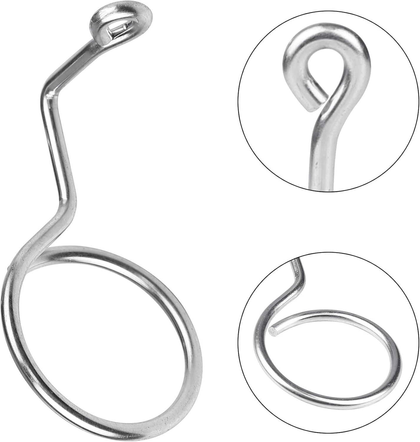 Xadnitu 50 Pieces 2" Diameter Screw Mount Bridle Rings, Heavy Duty Cable and Wire Support, Metal Cable Ring V1258-DP02-F-298