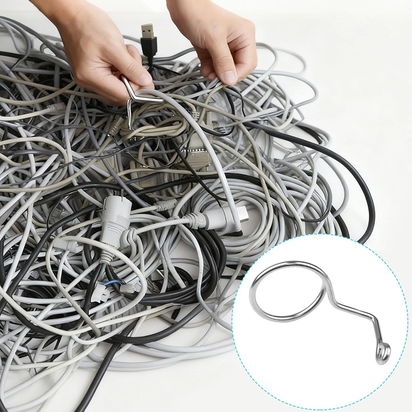 Xadnitu 50 Pieces 2" Diameter Screw Mount Bridle Rings, Heavy Duty Cable and Wire Support, Metal Cable Ring V1258-DP02-F-298