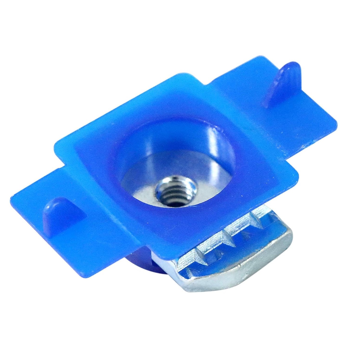 Xadnitu 100 Pieces 1/4"-20 Strut Channel Cone Nuts with Nylon Blue Tab, Thickened Unistrut Squeeze Nuts for V1258-DP02-F-299