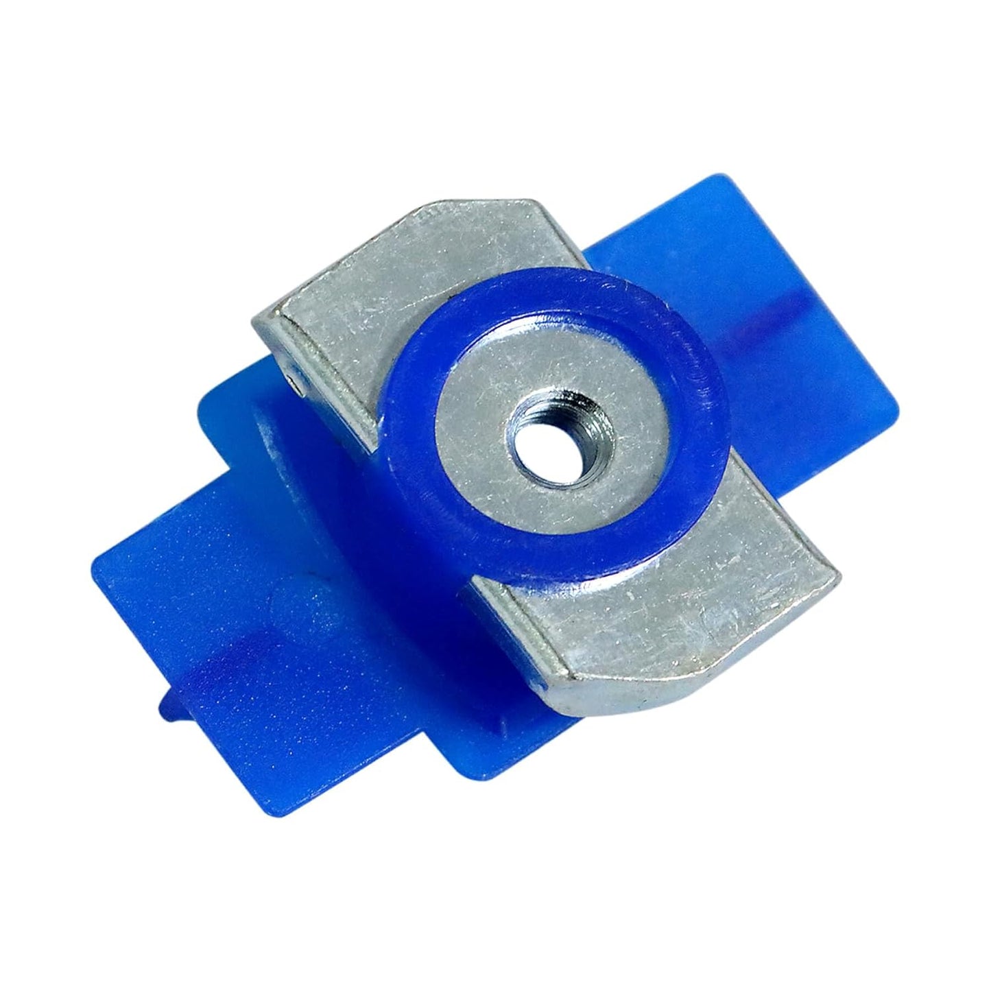 Xadnitu 100 Pieces 1/4"-20 Strut Channel Cone Nuts with Nylon Blue Tab, Thickened Unistrut Squeeze Nuts for V1258-DP02-F-299