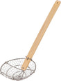 Kitchen Spider Strainer Stainless Steel 5-Inch Wire Basket with Heat-Resistant Bamboo Handle V1258-DP02-F-323