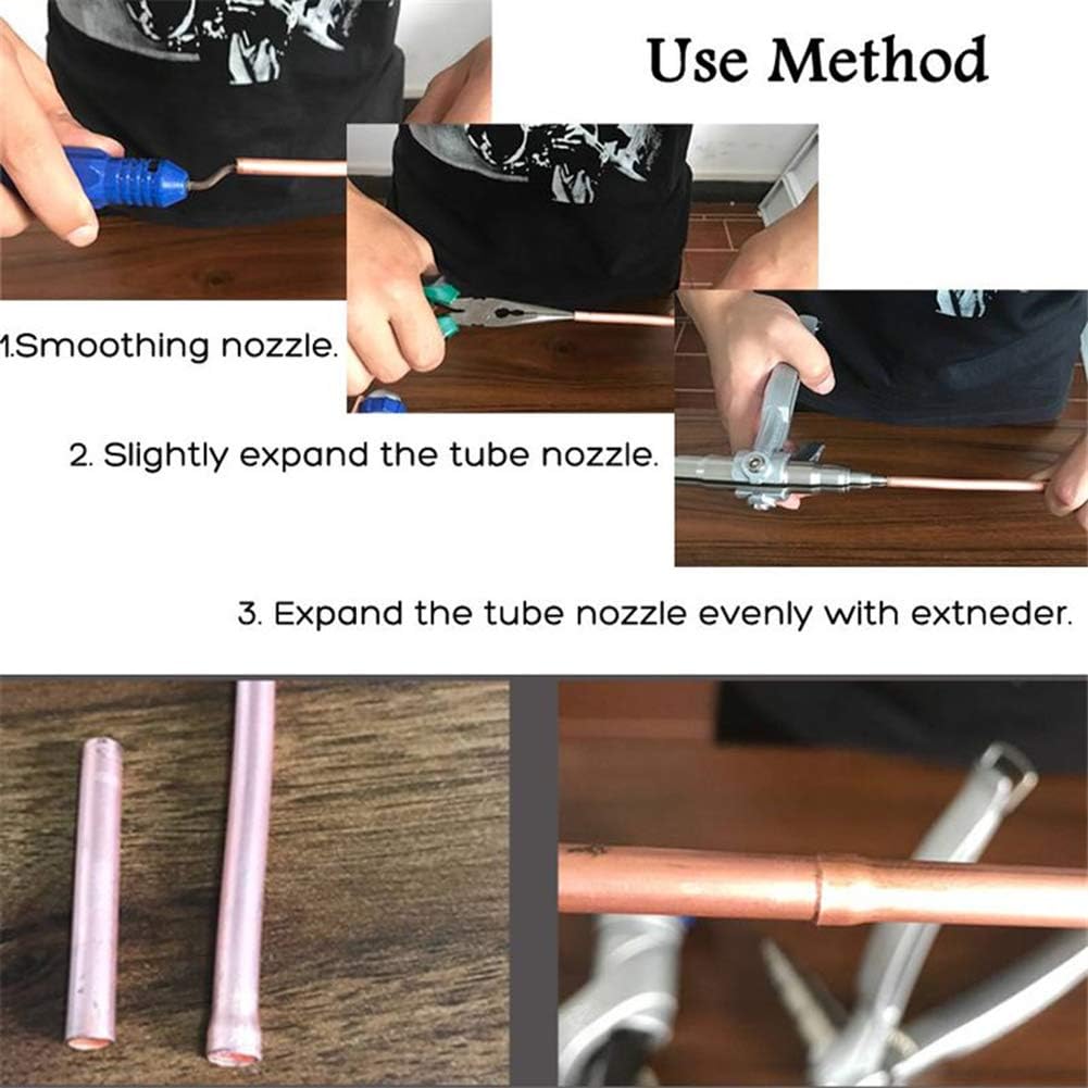 Copper Pipe Tube Expander Tool manual Swaging hand tool Refrigeration Tube Expanding Tool kit 1/4" to 7/8" V1258-DP02-F-327