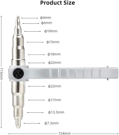 Copper Pipe Tube Expander Tool manual Swaging hand tool Refrigeration Tube Expanding Tool kit 1/4" to 7/8" V1258-DP02-F-327