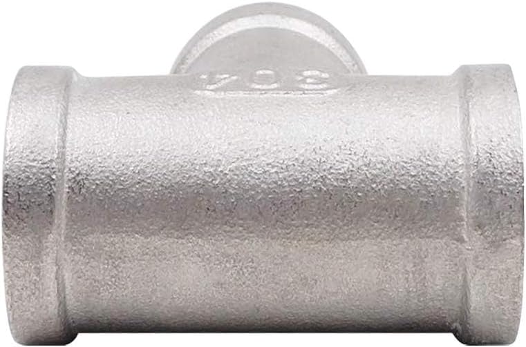 1/8" Female NPT Tee Adapter Cast Pipe Fitting Stainless Steel 3 Way Shape Connector, Pack of 4 V1258-DP02-F-329