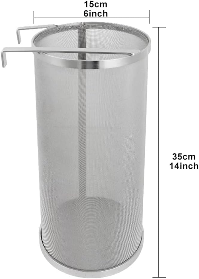 300 Micron 6"x14" Spider Strainer Mesh Hops for Home Beer Brewing Filter Kettle V1258-DP02-F-330