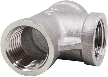 1" Female NPT Tee Adapter Cast Pipe Fitting Stainless Steel 3 Way Shape Connector, Pack of 2 V1258-DP02-F-334