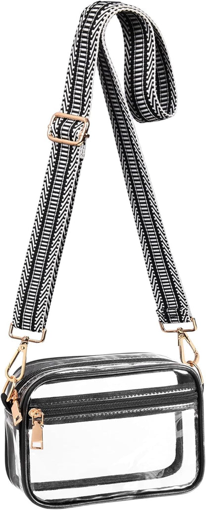Clear Purse for Women Stadium Approved + Clear Crossbody Bag Stadium Approved V1258-DP02-F-339