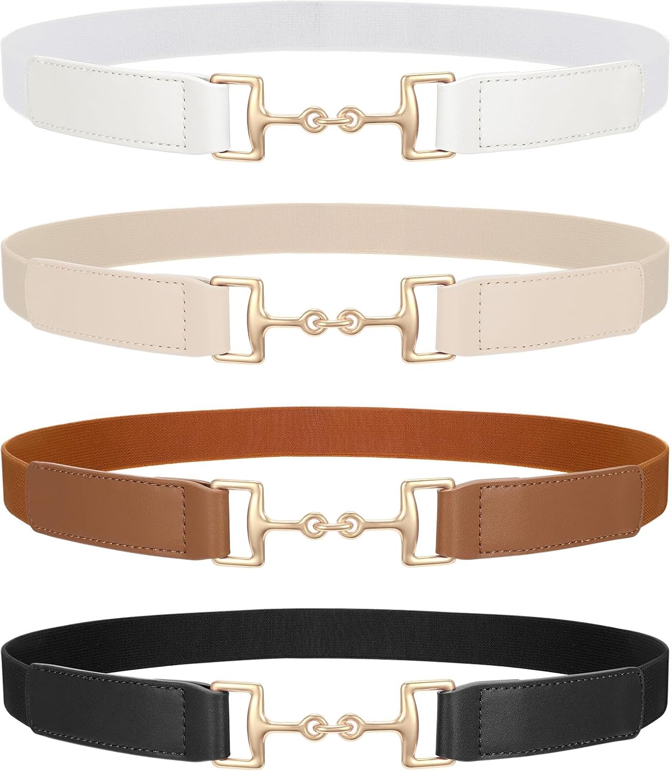 Belts for Women Adjtable Skinny Elastic Belt for Dresses V1258-DP02-F-378