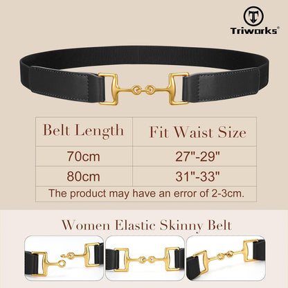 Belts for Women Adjtable Skinny Elastic Belt for Dresses V1258-DP02-F-378