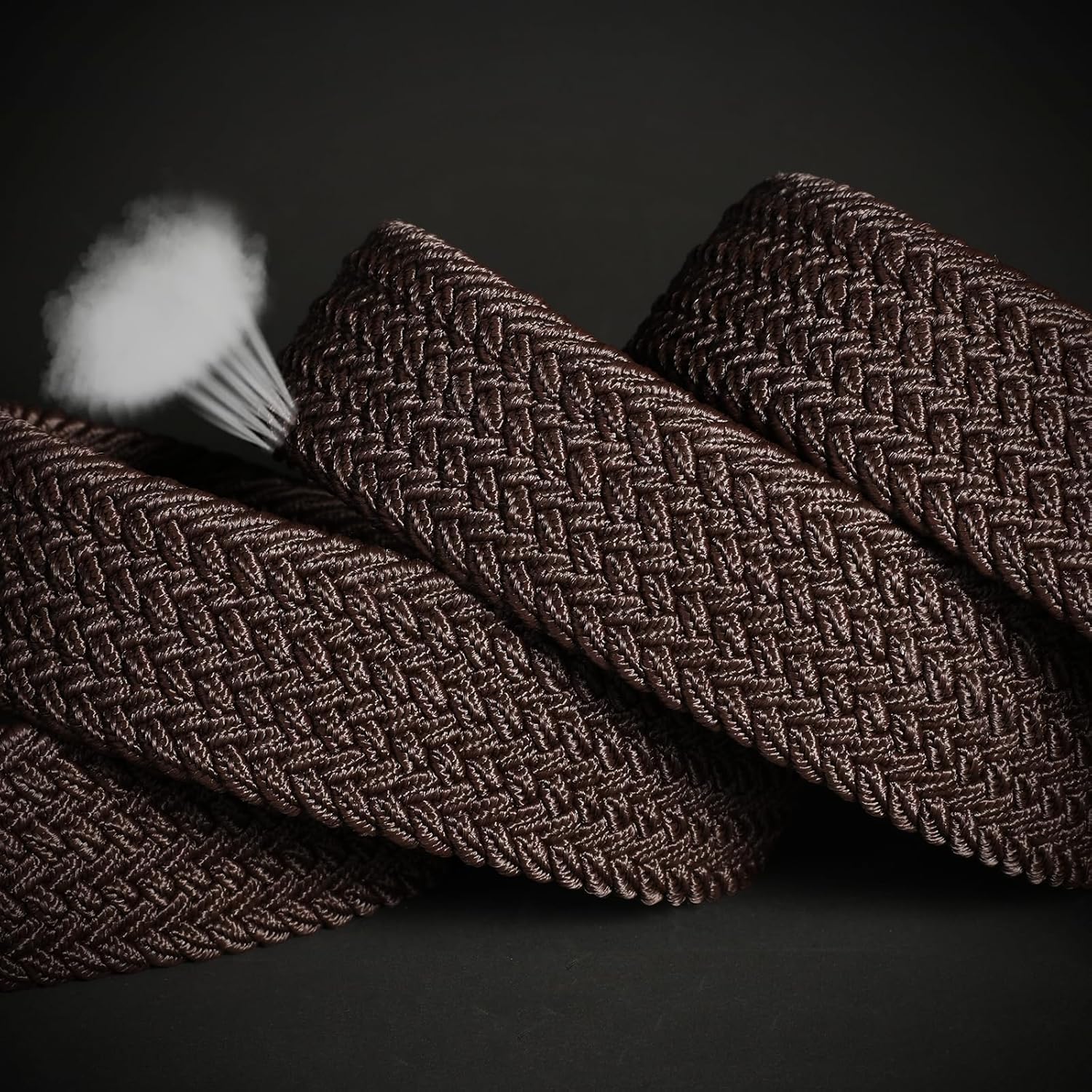 Golf Belts for Men, Nylon Web Braided Stretch Belt, 1.38" Elastic Adjtable Mens Belts for Jeans Pants Casual V1258-DP02-F-380
