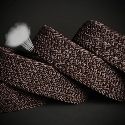 Golf Belts for Men, Nylon Web Braided Stretch Belt, 1.38" Elastic Adjtable Mens Belts for Jeans Pants Casual V1258-DP02-F-380