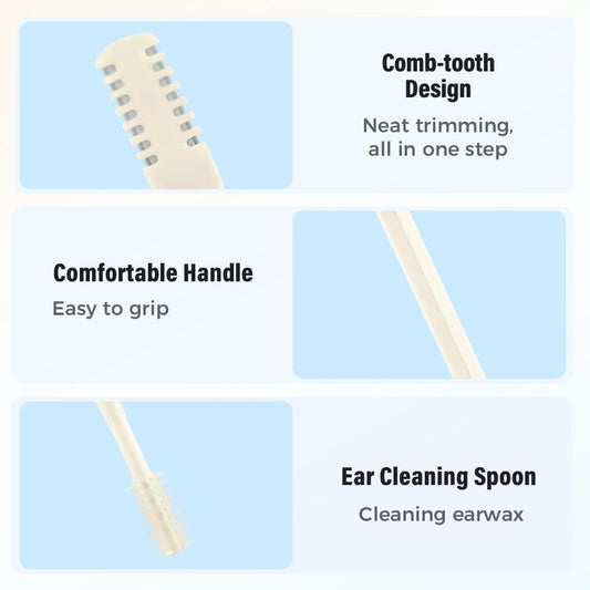 Nasal Hair Cutter, 2025 Double-Sided Nose Hairs Removal, Manual 360 degrees Rotating Nostril Hair Removal V1258-DP02-F-387