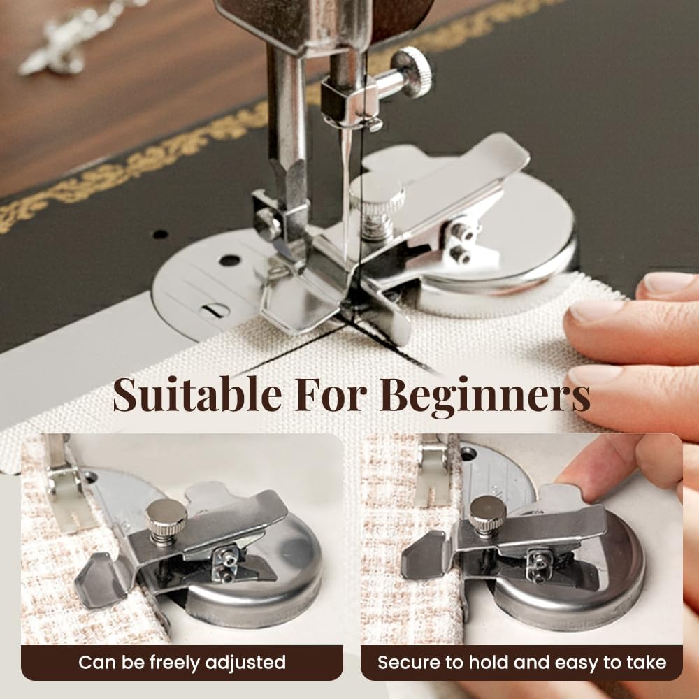 Adjtable Magnetic Seam Guide | Multi-Purpose Sewing & Quilting Guide with Round Edge & Adjtable Clip | Magnet V1258-DP02-F-392