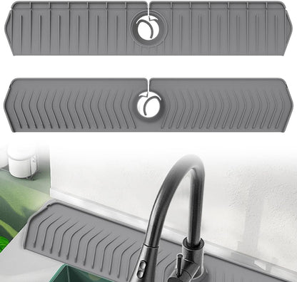 Kitchen Sink Faucet Mat, 30in Extra Long Foldable Silicone Faucet Guard & Splash Guard, 2026 Multi-Functional V1258-DP02-F-397
