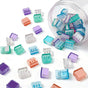 Clip-on Bookmarks - 30 Pack Transparent Color Push Paper Clips with Storage Box, Reusable Plastic Paper V1258-DP02-F-40