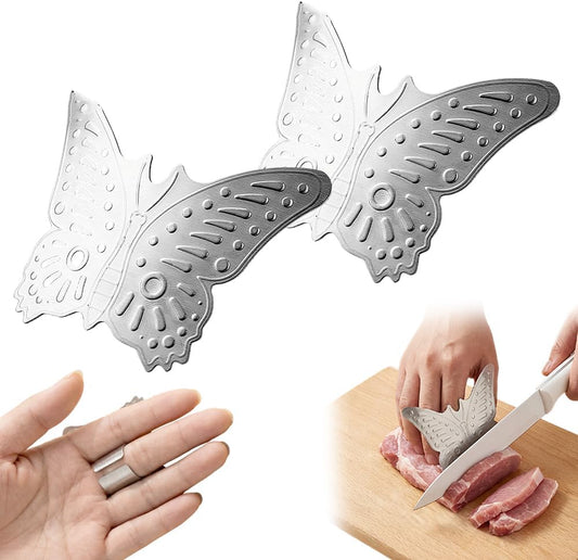 Stainless Steel Finger Guard, 2026 Upgrade Finger Protector for Cutting, Cute Butterfly & Bear Styles Safe V1258-DP02-F-401