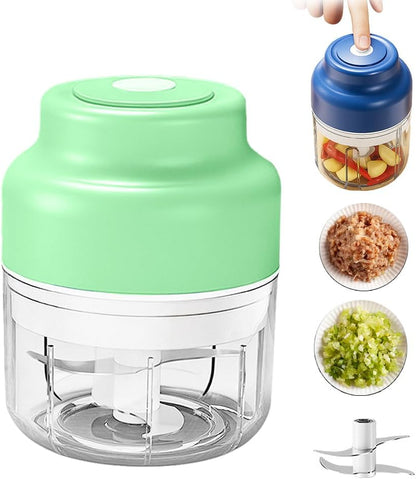 2026 Upgrade Electric Garlic Chopper, Mini Portable B Charging Food Processor & Vegetable Chopper, Veggie V1258-DP02-F-414