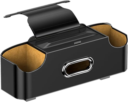Car Backseat Organizer 3-in-1 Multifunctional Car Back Seat Storage Box with Drink Cup Holder Tissue Box V1258-DP02-F-415