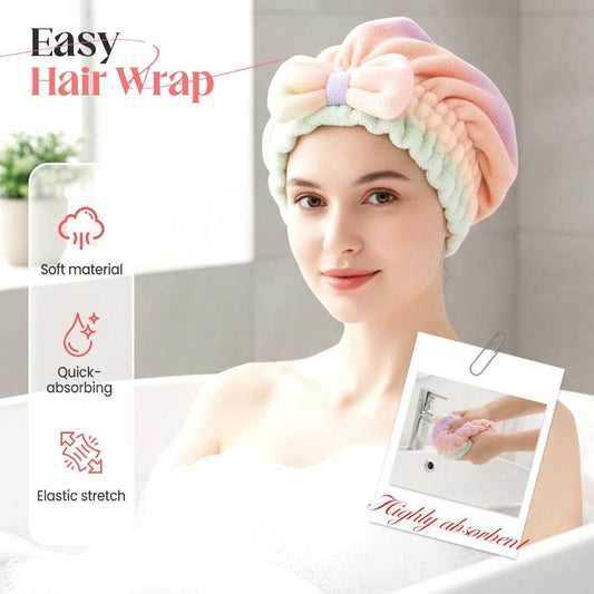 2Pcs Super Absorbent Hair Towel Wrap for Wet Hair, Microfiber Hair Drying Caps, Soft and Fast Drying Hair V1258-DP02-F-42
