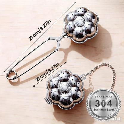 Tea Ball Tea Infer for Loose Leaf Tea, 304 Stainless Steel Fine Mesh Tea Strainer with 2 Styles (Spring V1258-DP02-F-427