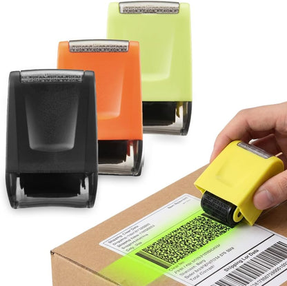 3PCS Identity Theft Protection Roller Stamp, Privacy Security Stamp for Confidential Information, Blackout V1258-DP02-F-429