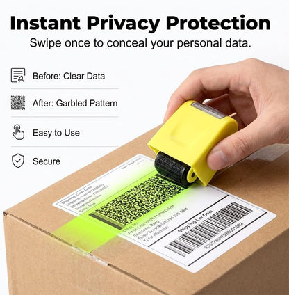 3PCS Identity Theft Protection Roller Stamp, Privacy Security Stamp for Confidential Information, Blackout V1258-DP02-F-429