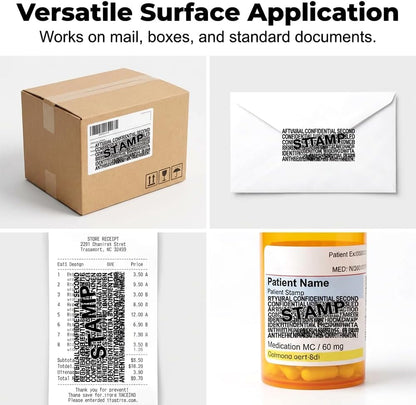 3PCS Identity Theft Protection Roller Stamp, Privacy Security Stamp for Confidential Information, Blackout V1258-DP02-F-429