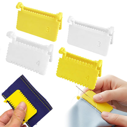 4Pcs Clip-On Sewing Edge Guide, Hand Edge Stitch Lock and Sewing Gauge for Even Stitches, Quilting Templates V1258-DP02-F-43