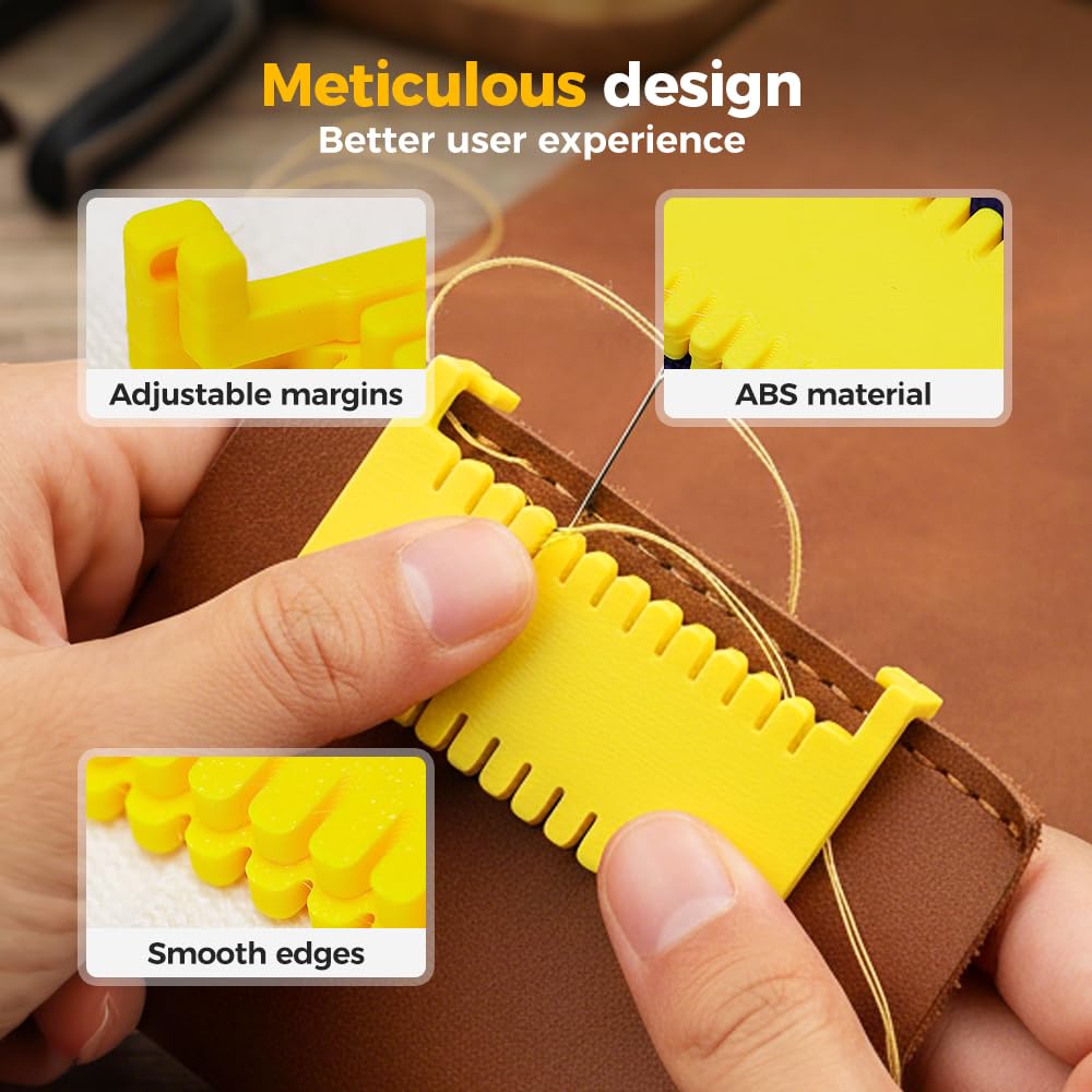 4Pcs Clip-On Sewing Edge Guide, Hand Edge Stitch Lock and Sewing Gauge for Even Stitches, Quilting Templates V1258-DP02-F-43