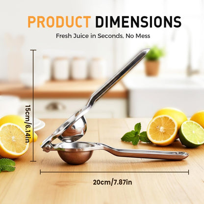 Lemon Squeezer, Stainless Steel Lemon Squeezer with Zester, Heavy Duty Squeezer Juicer for Lemon, Press Citr V1258-DP02-F-432