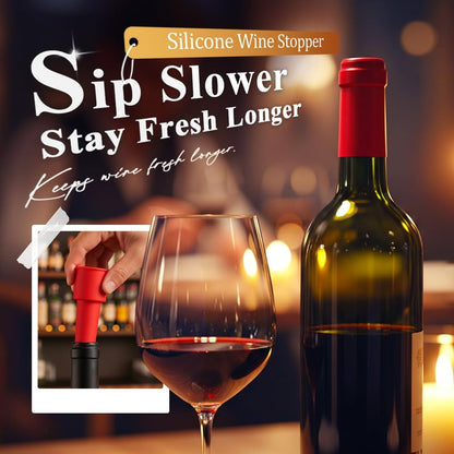 8 PCS Silicone Wine Stopper for Wine Bottles, Double-Layer Leakproof Seal, Reusable Sparkling Wine Bottle V1258-DP02-F-44